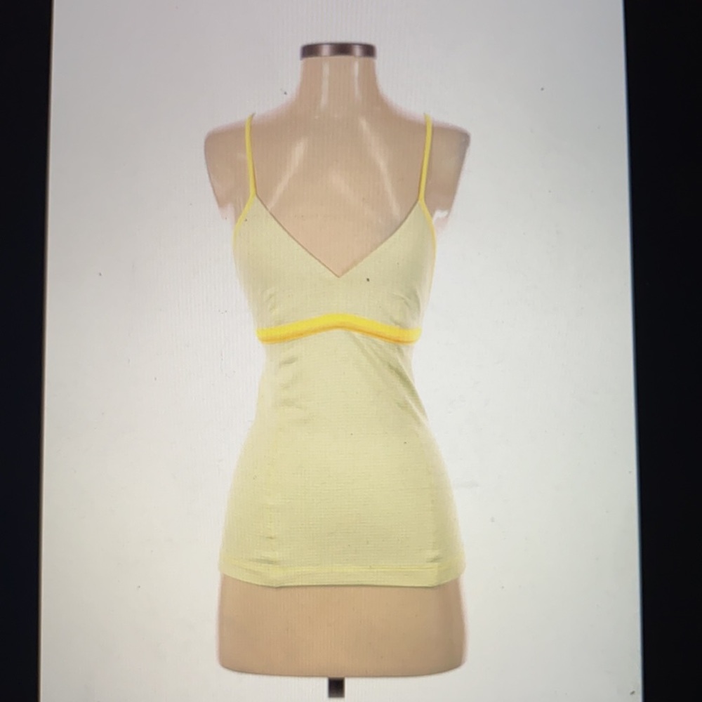 Lululemon yellow print tank top